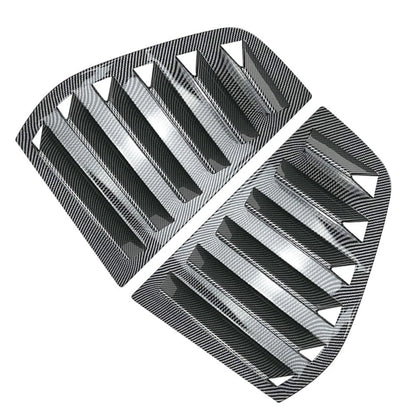 Carbon Fiber Look Rear Window Louver Shutter Cover For VW Golf MK5 2004-2008