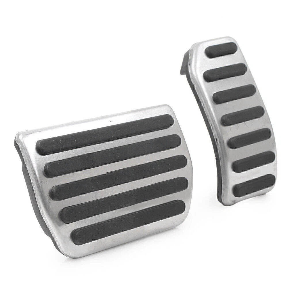 Car Aluminum Gas Brake Foot Pedal Footrest Cover Kit Fit S60 XC60 V60 S80 2PCS