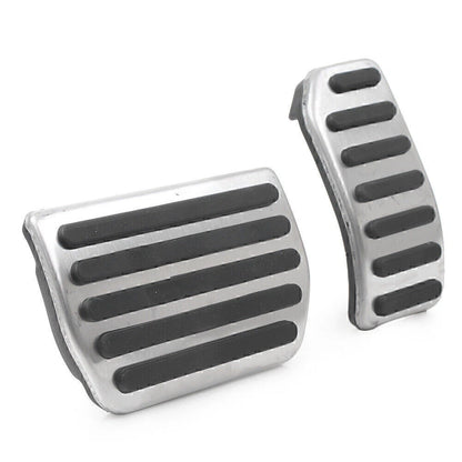 Car Aluminum Gas Brake Foot Pedal Footrest Cover Kit Fit S60 XC60 V60 S80 2PCS