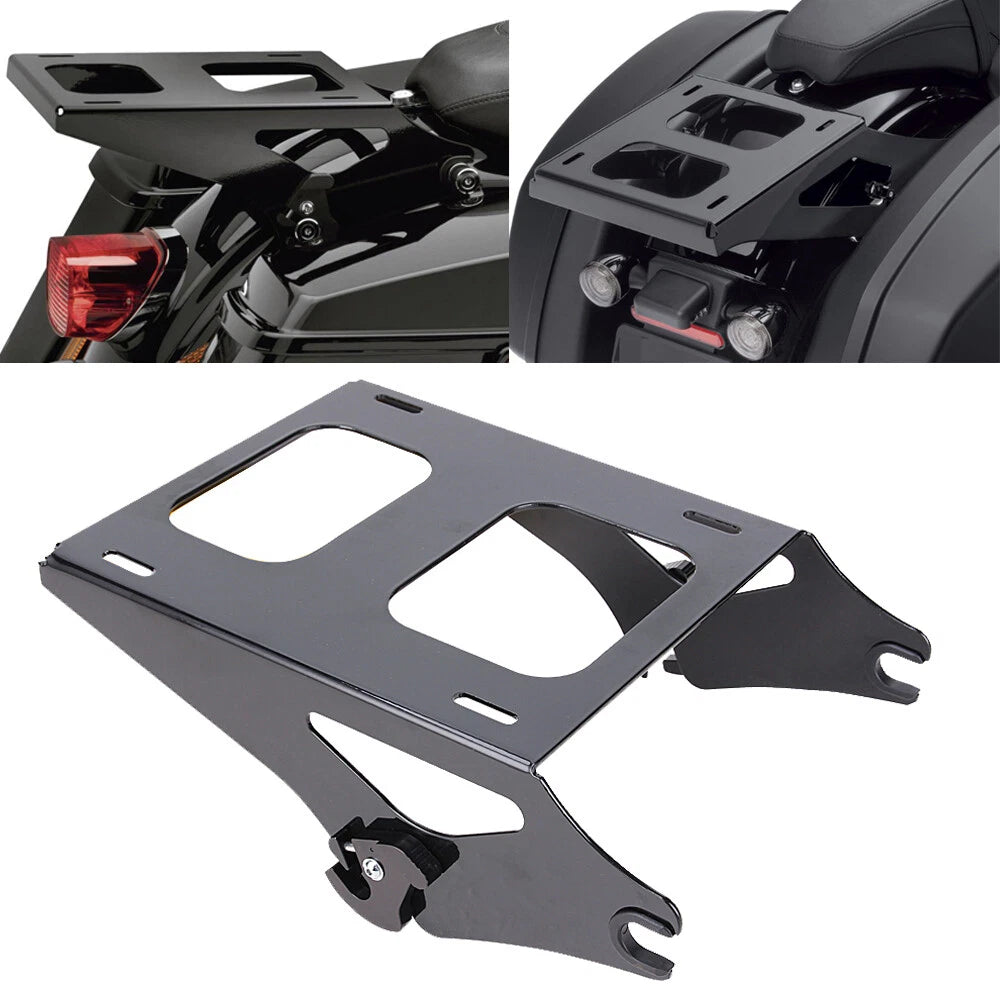 Two Up Tour Pack Pak Mounting Luggage Rack For Harley Street Road King Glide 14+