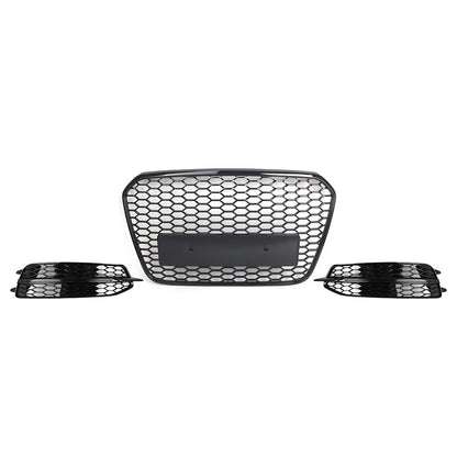 Front Radiator Grille With Fog Light Grille Cover Fit For Audi A6 S6 2012-14 US