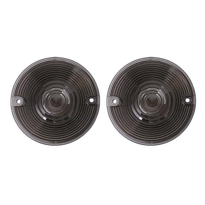 2X Smoked Lens Turn Signal Light Flat Lens Covers For Harley Touring Motorcycle
