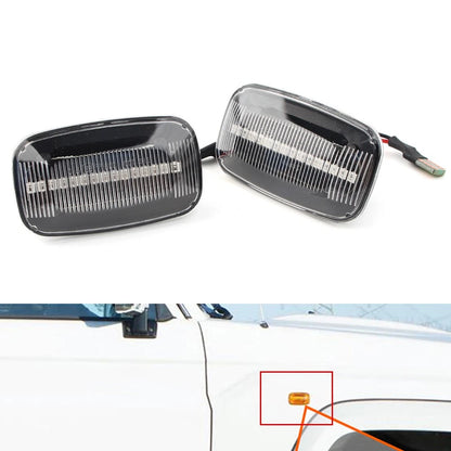 Dynamic LED Sequential Side Marker Turn Amber Light Fit Toyota Land Cruiser