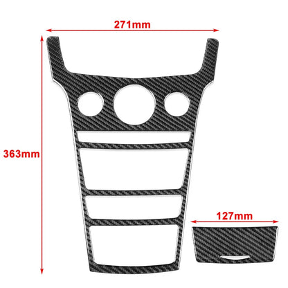 2Pcs Carbon Fiber Red Central Console Cover Trim For Cadillac CTS 2008-2013 ABS