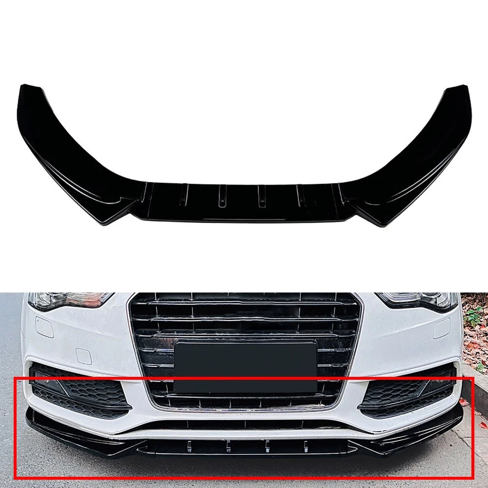 Glossy Black Front Bumper Lip Spoiler Splitter Body Kit For Audi A5 S5 8T 12-17