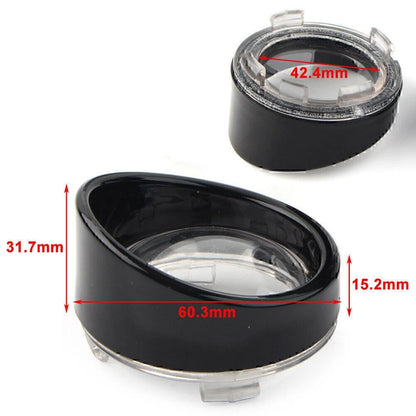 Turn Signal Light Lens Cover Black Bezels Visor Fit For Harley Softail