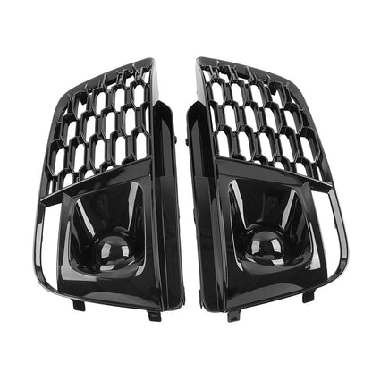 1 Pair Front Bumper Honeycomb Fog Lamp Grille Cover For Audi Q5 SQ5 2018-2020