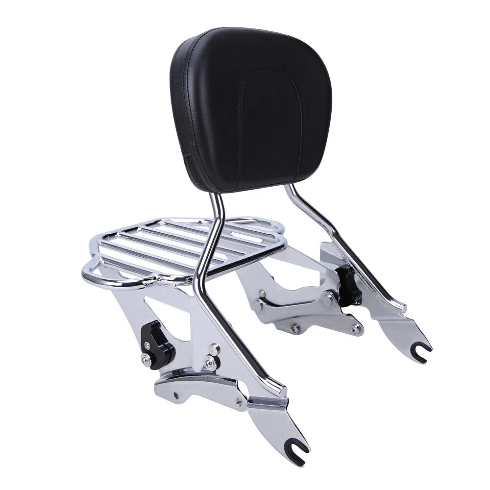Sissy Bar Backrest / 4 Point Docking / Luggage Rack For Harley Touring 2014-2022
