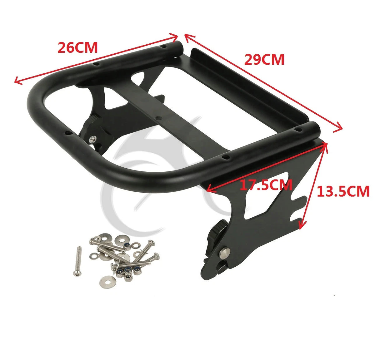 Chopped Trunk Pad Rack Fit For Harley Street Glide 97-08 06 Black