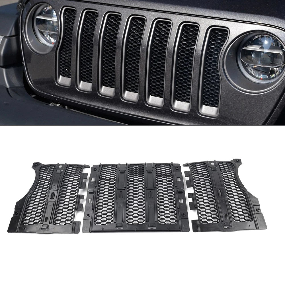 US Interior Mesh Front Grille Insert Cover For Jeep Wrangler JL JT2018-2024