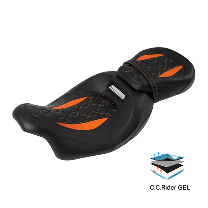 Driver Passenger Gel Seat Fit For Harley Touring Road KIng Glide 2009-23 2021