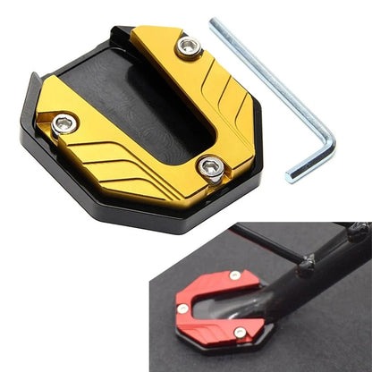 Motor Bikes Kickstand Extender Foot Side Stand Extension Pad Support Plate Gold