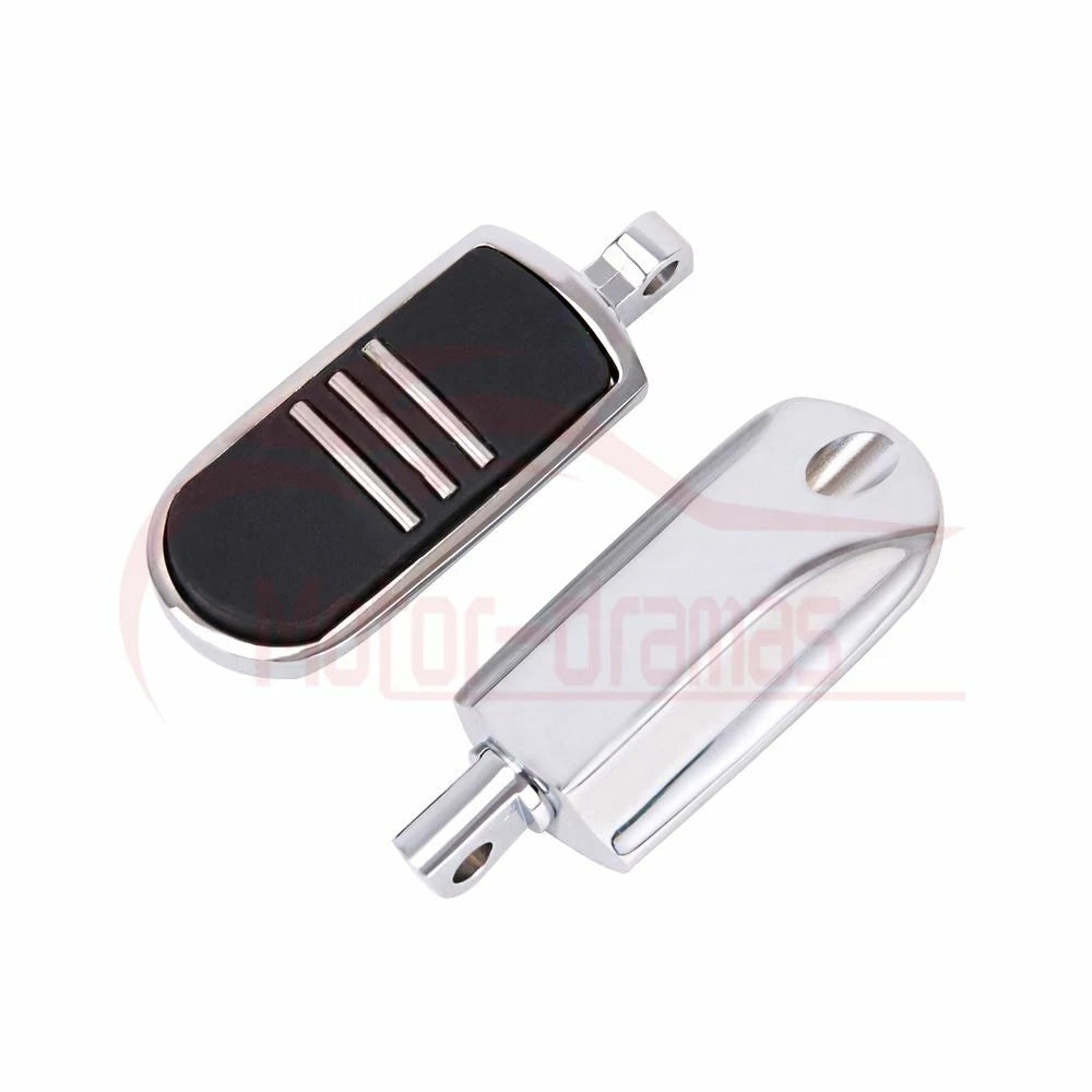 Chrome Male Mount Foot Pegs Footrests For Harley Touring  Softail Fatboy Dyna US