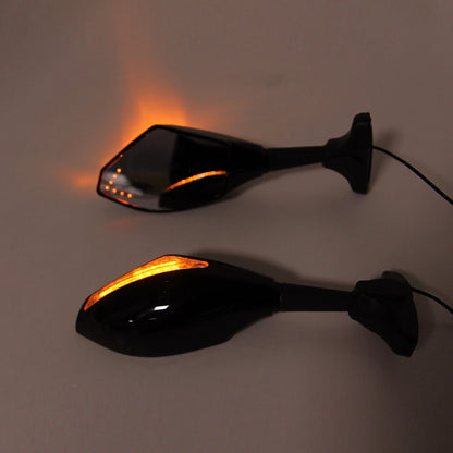 For Suzuki GSXR 600 750 1000 Hayabusa Motorcycle LED Turn Signals Side Mirrors A