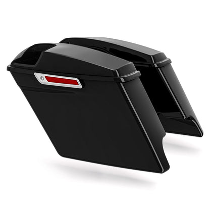 Hard Saddlebags 5 x 7"Speaker Grill & Bracket Fit For Harley Softail FLST 84-17