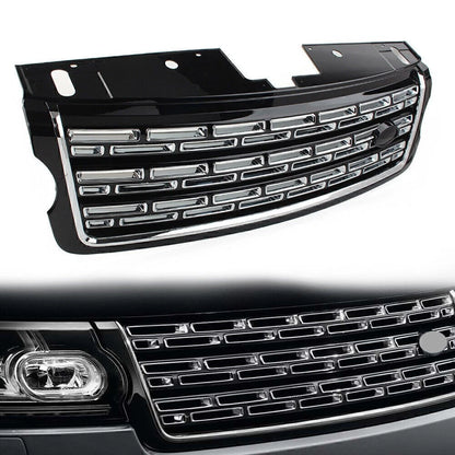 Front Bumper Upper Grille Grill Black+Black For Land Rover Range Rover 2013-2017