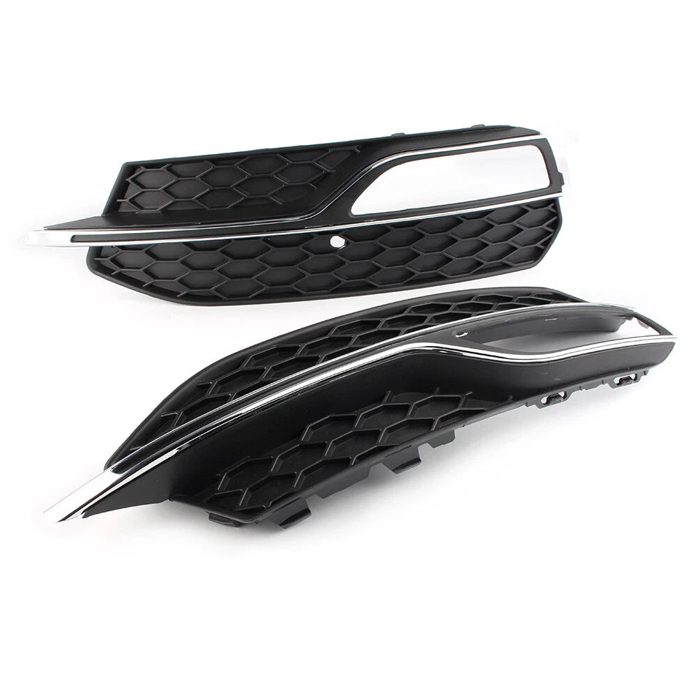 Front Lower Bumper Fog Light Covers Fit Audi A3 8V Pre-Facelift 2013-2017 Pair