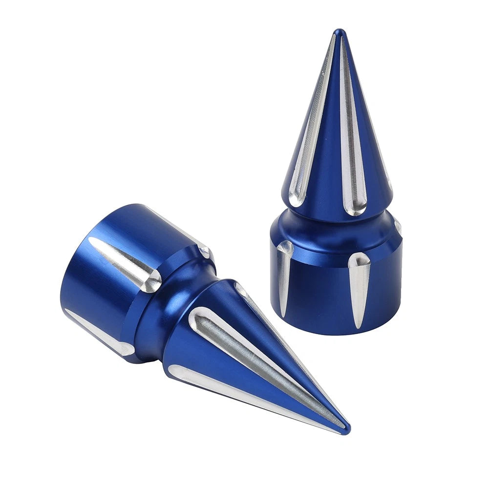 Front Axle Cap Nut Cover 3.6" For Harley Softail 07+ Dyna 08+ Street Glide Blue