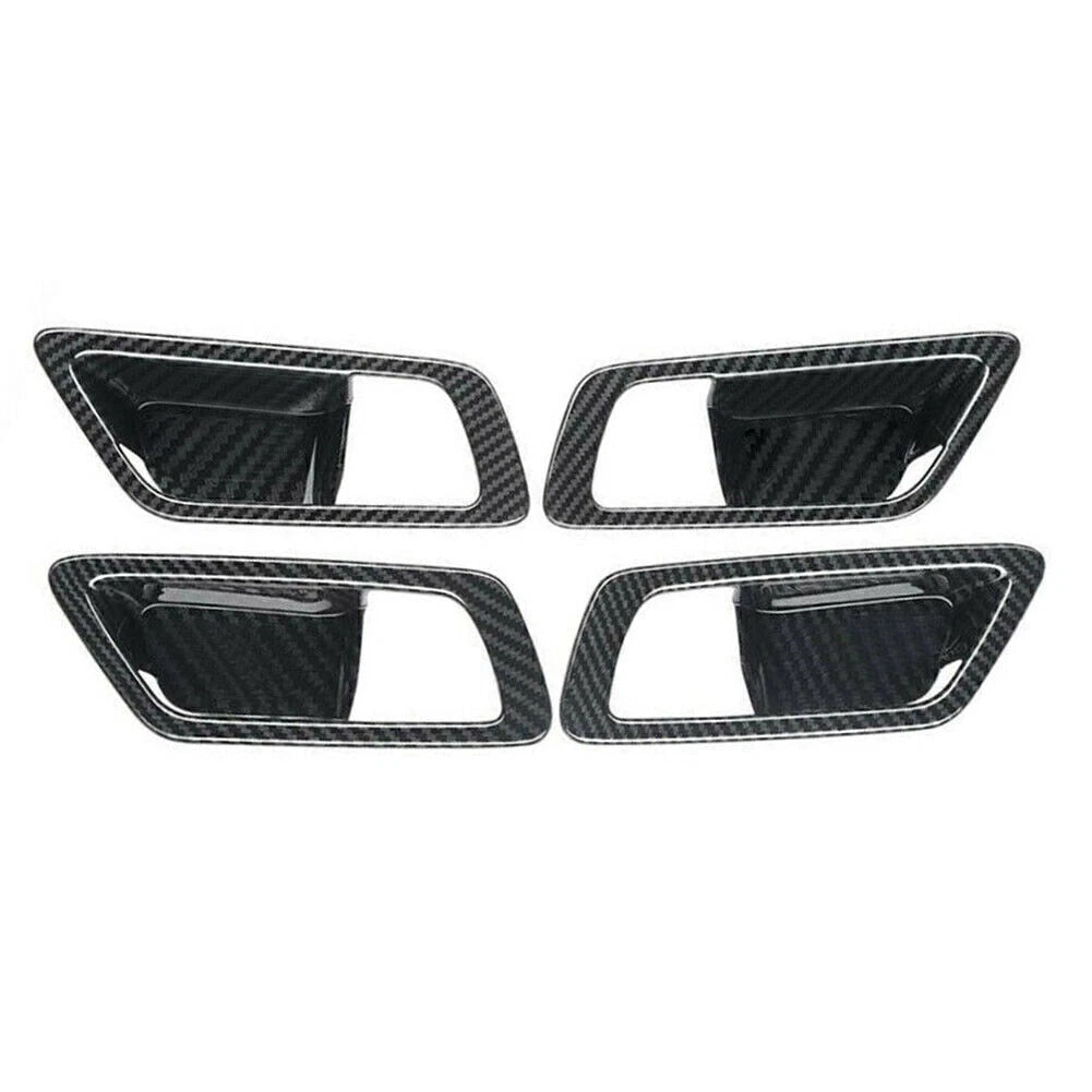 4x Inner Door Handle Bowl Cover Trim for Toyota CHR C-HR 2016-2021 Carbon Fiber
