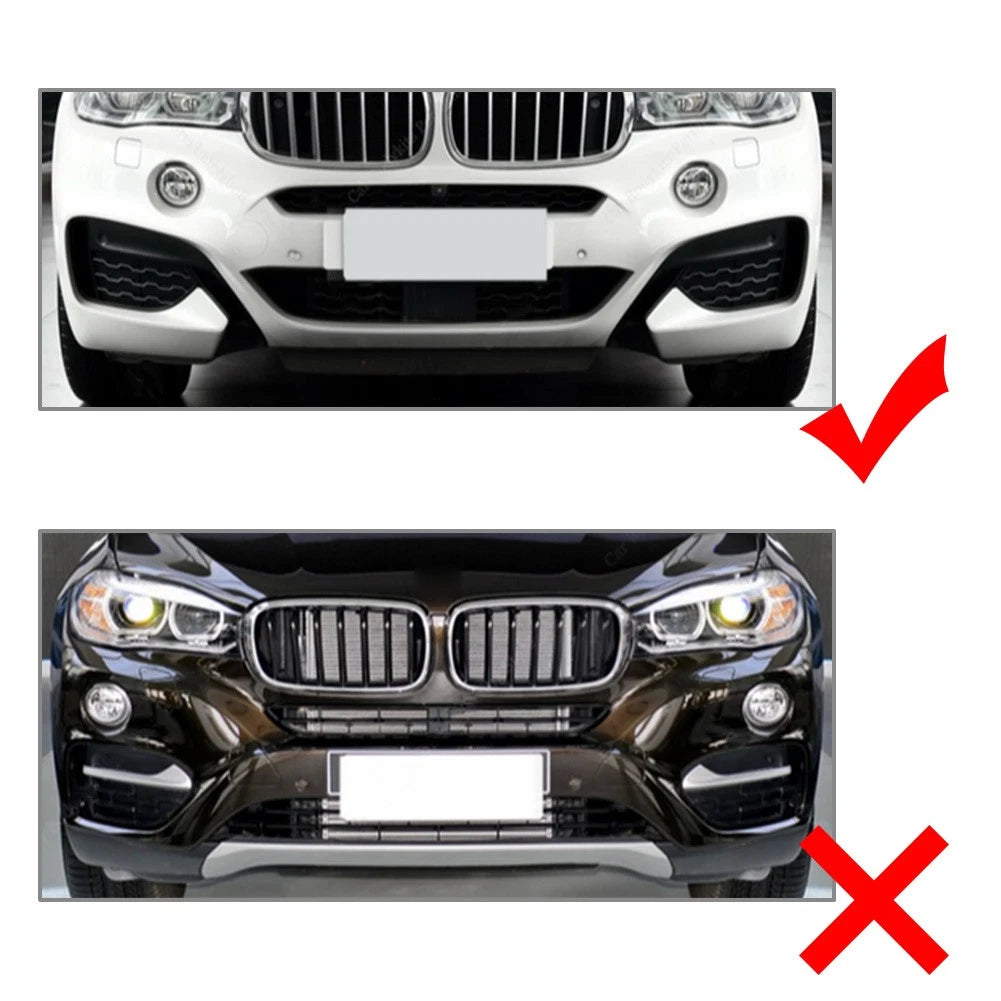 Glossy Black Front Bumper Lip Spoiler Splitter For BMW X6 F16 M Sport 2014-2019