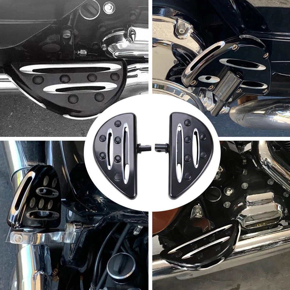 Rear Floorboards Foot Pegs For Harley Touring Road Glide King Softail Dyna CVO
