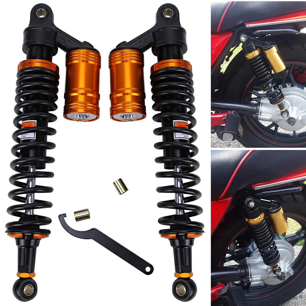 2X 15.75'' 400mm Motorcycle Air Shock Absorbers Suspension For ATV UTV Dirt Bike