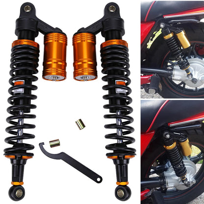 2X 15.75'' 400mm Motorcycle Air Shock Absorbers Suspension For ATV UTV Dirt Bike