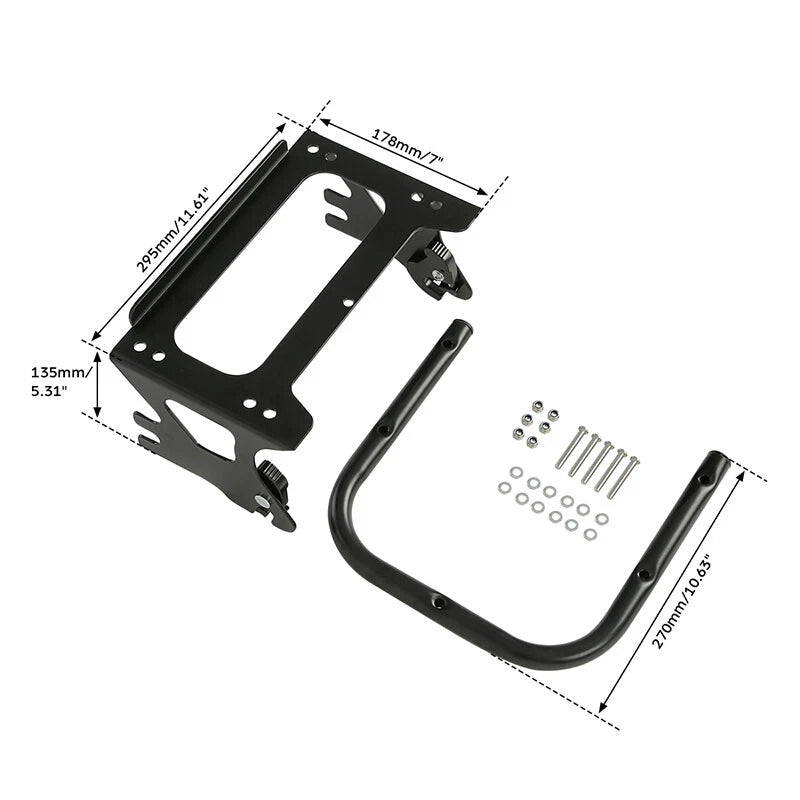 2 UP Luggage Mount Rack Fit For Harley Touring Street Road Glide King 97-08