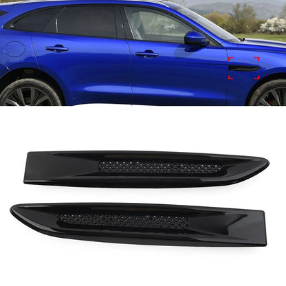 Front Fender Air Vent Outlet Grille Trim Black For Jaguar XE F-Pace 2016-2020