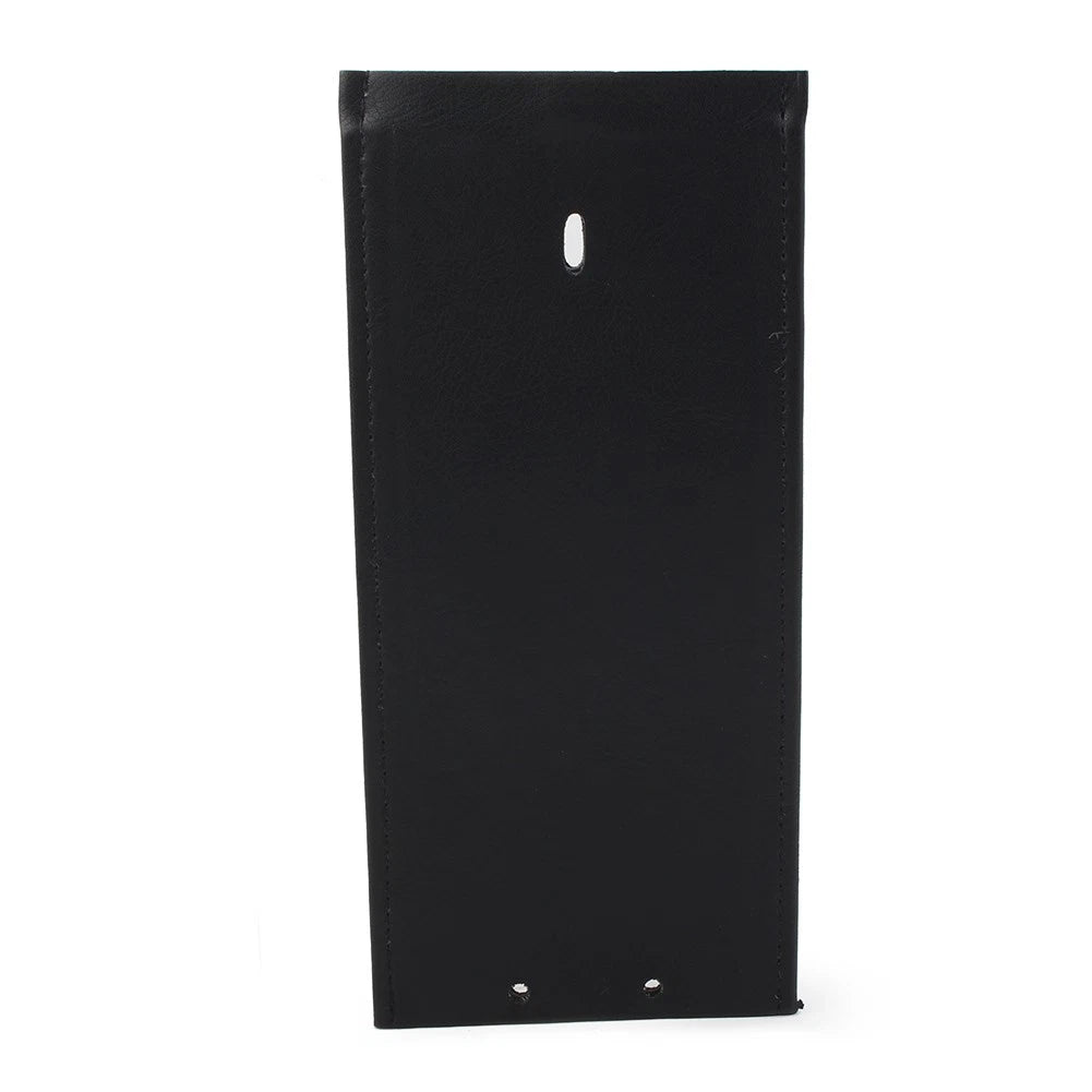 Black Plain Leather Gas Tank Panel Bib No Design Simple Smooth For Harley