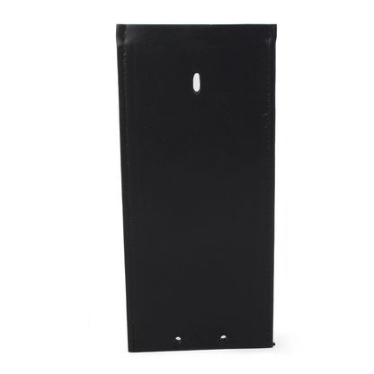 Black Plain Leather Gas Tank Panel Bib No Design Simple Smooth For Harley