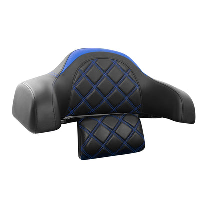 Black Blue Rear Trunk Passenger Backrest For Indian Chieftain Dark Horse 2016-26