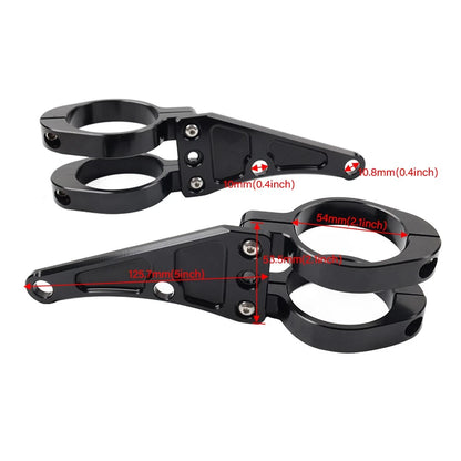 54MM Motorcycle Headlight Bracket Mount Clamp Fork Tube Holder For Harley