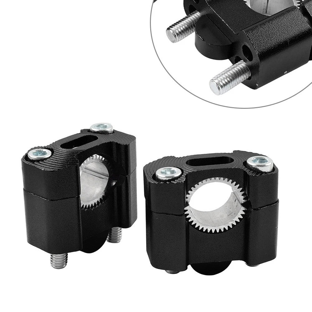 HandleBar Fat Bar Mount Clamps Risers Adaptor 7/8 to 11/8 Dirt Pit Bike ATV blk