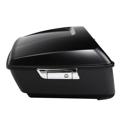 Matte Black King Trunk Backrest Pad Mount Rack For Harley Touring Glide 09-13 US