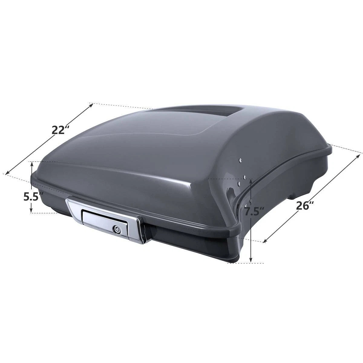 Razor Trunk Backrest Black Rack Fit For Harley Touring Glide 97-08