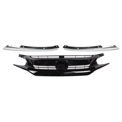 1 Set Front Upper Grille Grill For Honda Civic Coupe Sedan 2016-2018 US Stock