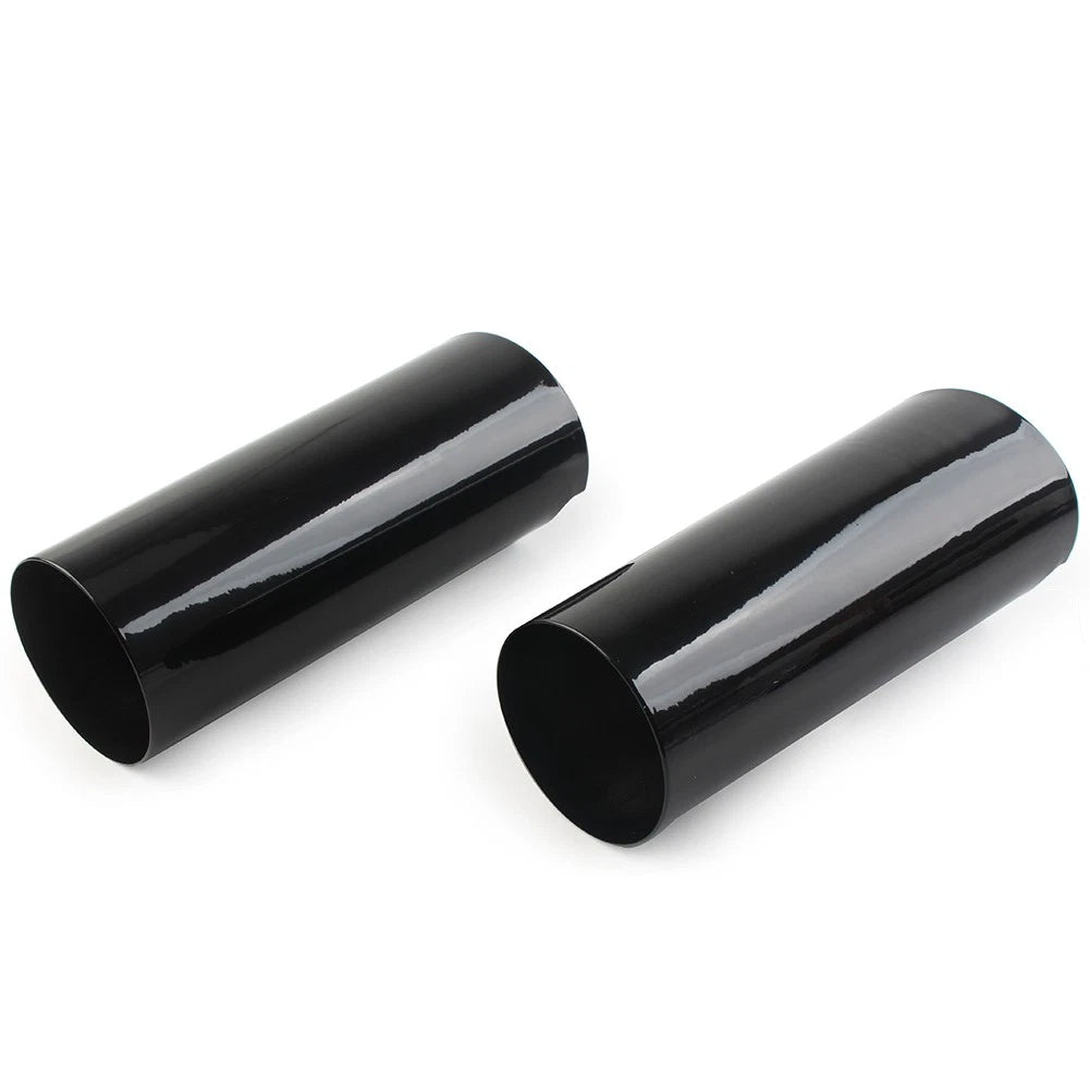 +2" Smooth Fork Tube Slider Covers Cowbells For Harley Electra Tri Glide FLHX