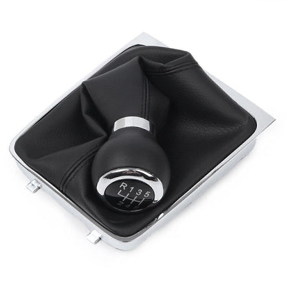 Manual Gear Shift Knob 6-Speed w/ Boot Cover Stick Lever Gaiter for VW Passat B6