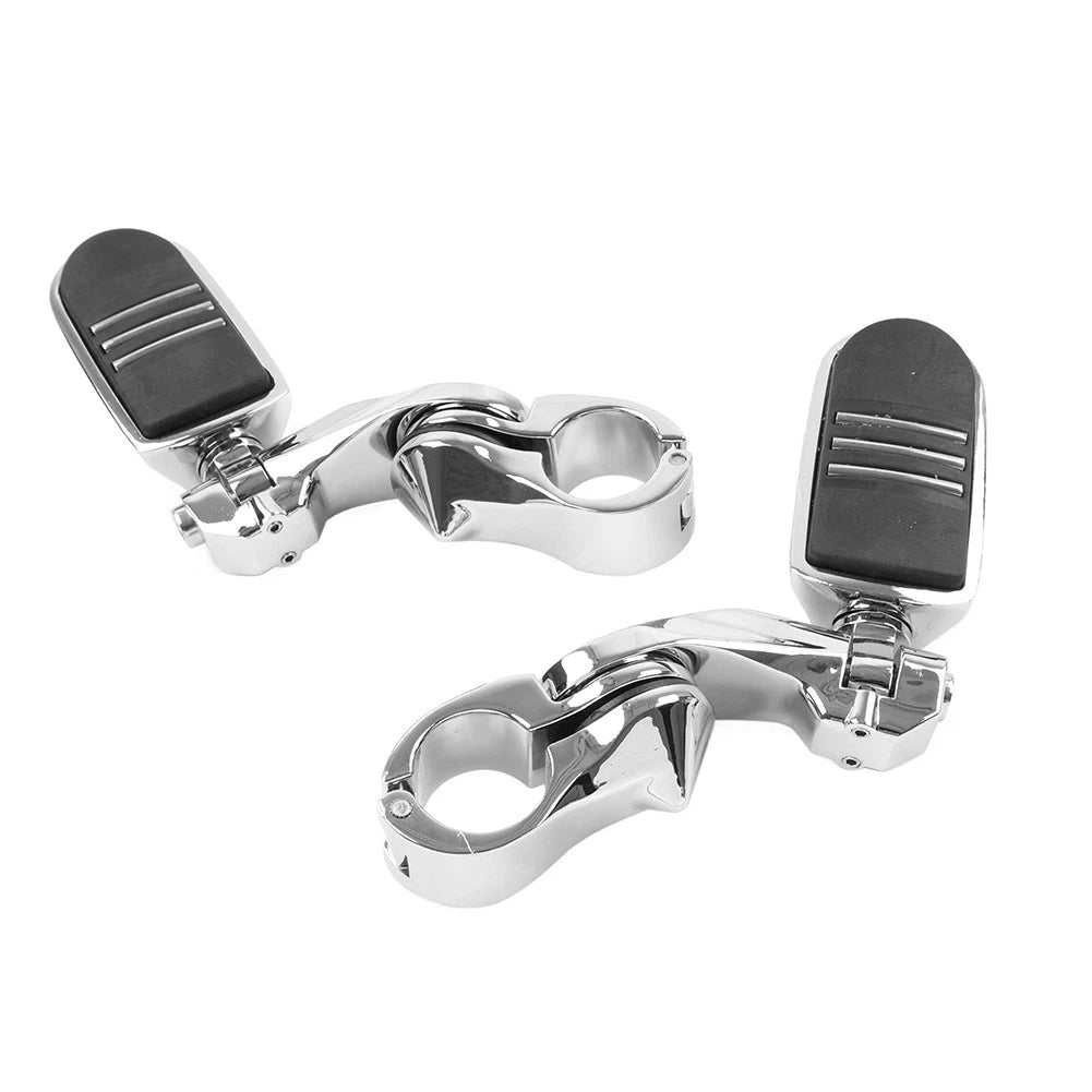 32MM 1.25" Short Angled Highway Engine Guard Foot Pegs For Harley Touring
