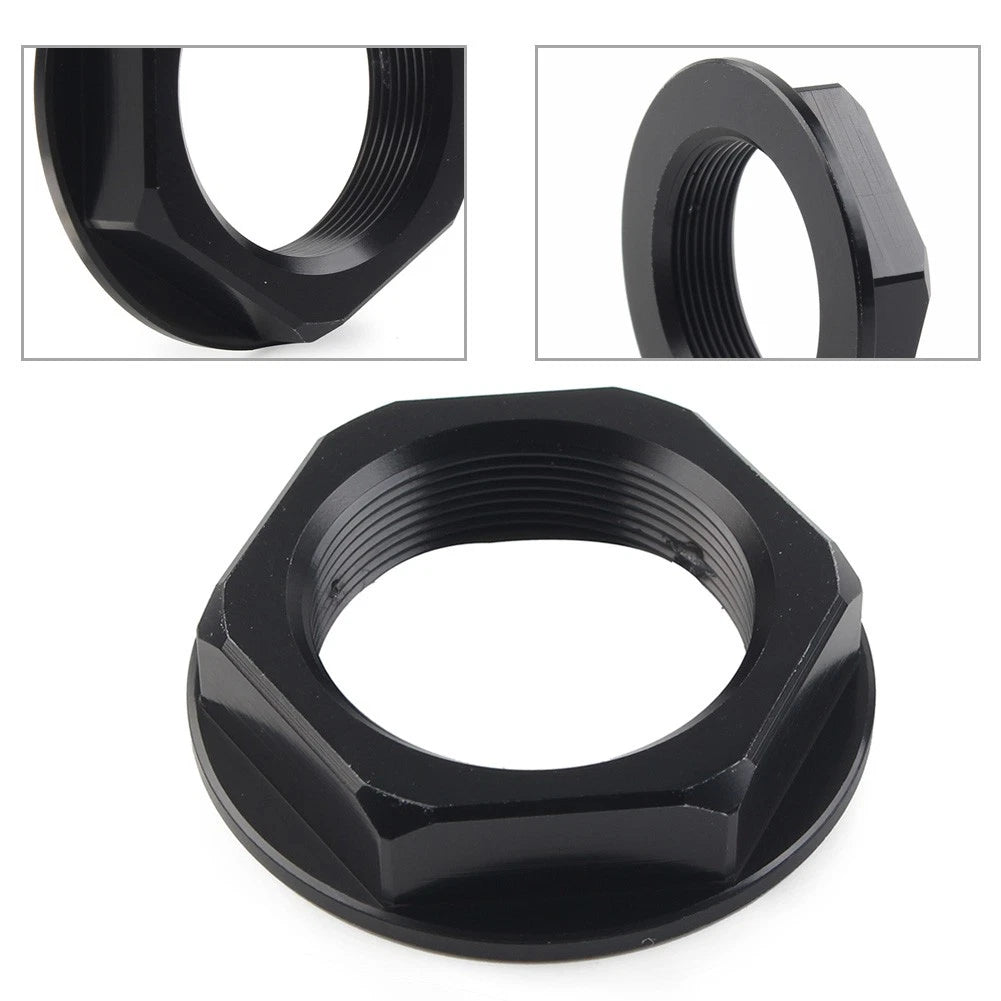 Triple Tree Stem Yoke Center Hole Nut for Universal Motorcycle Aluminum Black US
