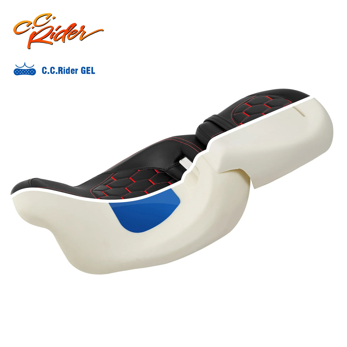 Driver Passenger Gel Seat Fit For Harley Touring Street Glide 2009-2023 22 Black