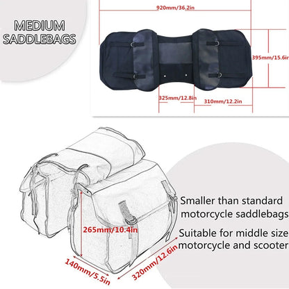 Universal Motorcycle Scooter Luggage Saddle Bag Rear Side Storage Pannier Bag