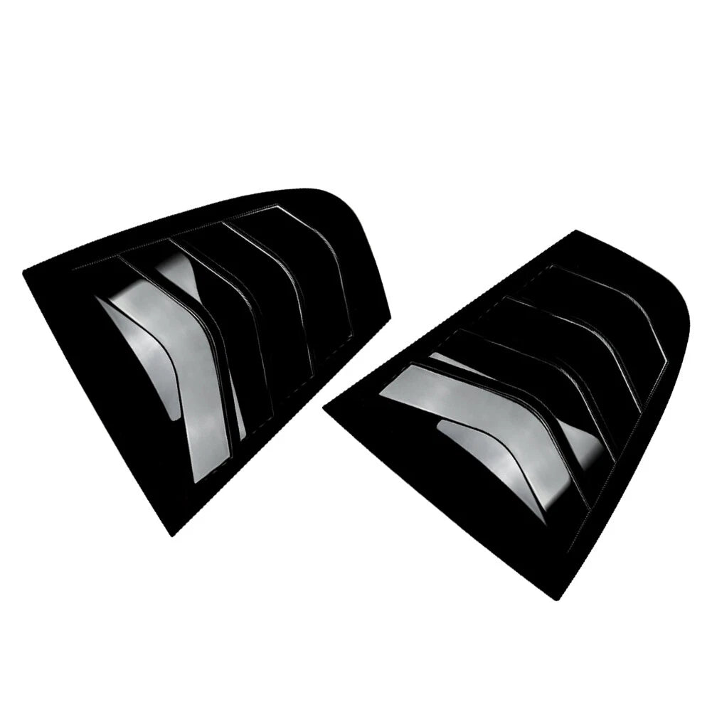 Rear Side Window Quarter Louver Trim For BMW 3 Series F30 2013-2019 Gloss Black