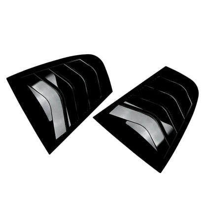 Rear Side Window Quarter Louver Trim For BMW 3 Series F30 2013-2019 Gloss Black