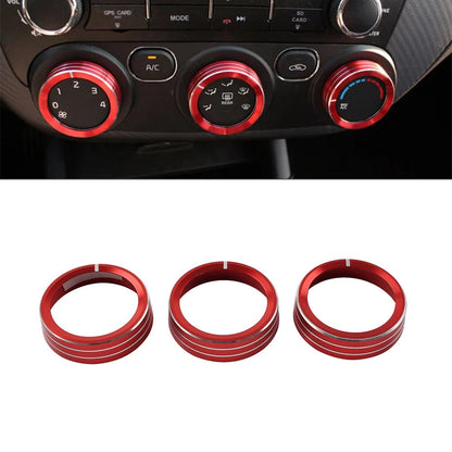 Red Center Console AC Switch Control Knob Ring For Kia Cerato K3 Forte 2017-2018