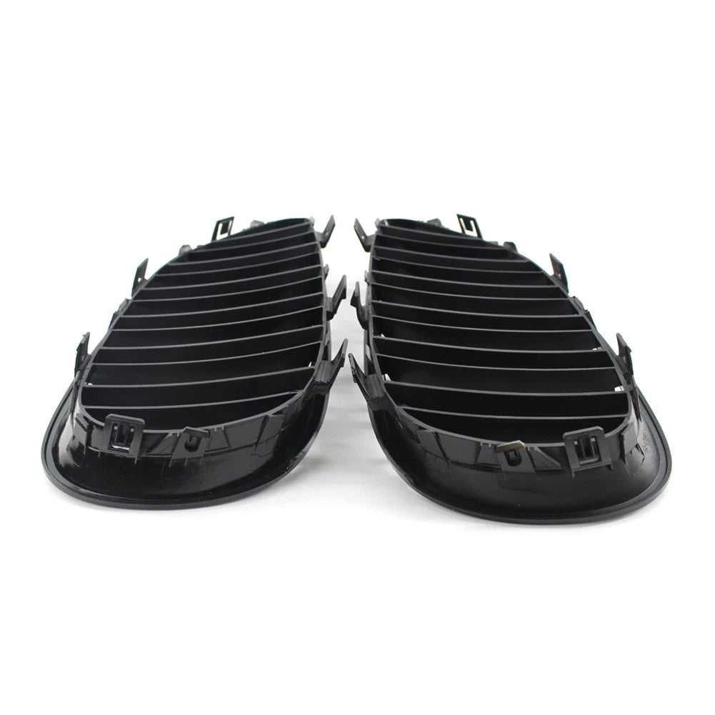 2 x Gloss Black Car Front Grilles Fit For BMW 5 Series E60/E61 2003-2009