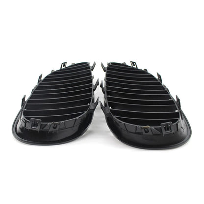 2 x Gloss Black Car Front Grilles Fit For BMW 5 Series E60/E61 2003-2009