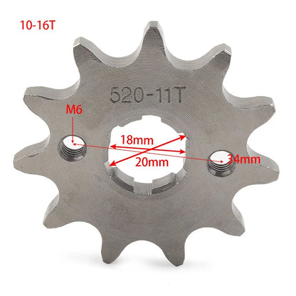 Chain Front Sprocket Cog Fit 125cc-250cc Dirt Pit Bike ATV Go Kart 520-14T 20MM