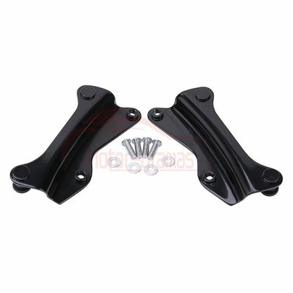 Black 4 Points Docking Hardware Kit Cover Fit for Harley Touring FLHR FLHX 14-20